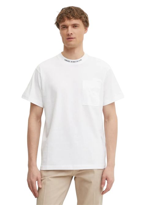 T-shirt con stampa logo al girocollo VERSACE JEANS COUTURE | T-shirt | 78GAHE03 CJ00E003